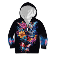 Mexican La Calaca and Butterfly Kid Hoodie Skull Day Of The Dead - Wonder Print Shop