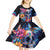 Mexican La Calaca and Butterfly Kid Short Sleeve Dress Skull Day Of The Dead - Wonder Print Shop