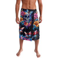 Mexican La Calaca and Butterfly Lavalava Skull Day Of The Dead - Wonder Print Shop