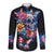 Mexican La Calaca and Butterfly Long Sleeve Button Shirt Skull Day Of The Dead - Wonder Print Shop