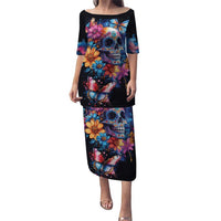 Mexican La Calaca and Butterfly Puletasi Skull Day Of The Dead - Wonder Print Shop