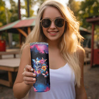 Mexican La Calaca and Butterfly Skinny Tumbler Skull Day Of The Dead - Wonder Print Shop