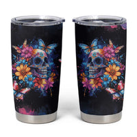 Mexican La Calaca and Butterfly Tumbler Cup Skull Day Of The Dead - Wonder Print Shop
