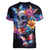 Mexican La Calaca and Butterfly Women V-Neck T-Shirt Skull Day Of The Dead - Wonder Print Shop