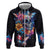 Mexican La Calaca and Butterfly Zip Hoodie Skull Day Of The Dead - Wonder Print Shop
