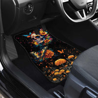 Mexican La Calaca and Marigold Flowers Car Mats Skull Day Of The Dead LT9 - Wonder Print Shop
