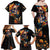 Mexican La Calaca and Marigold Flowers Family Matching Off Shoulder Maxi Dress and Hawaiian Shirt Skull Day Of The Dead LT9 - Wonder Print Shop
