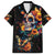 Mexican La Calaca and Marigold Flowers Family Matching Off Shoulder Maxi Dress and Hawaiian Shirt Skull Day Of The Dead LT9 - Wonder Print Shop