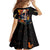 Mexican La Calaca and Marigold Flowers Family Matching Off Shoulder Short Dress and Hawaiian Shirt Skull Day Of The Dead LT9 - Wonder Print Shop