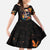 Mexican La Calaca and Marigold Flowers Kid Short Sleeve Dress Skull Day Of The Dead - Wonder Print Shop