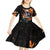 Mexican La Calaca and Marigold Flowers Kid Short Sleeve Dress Skull Day Of The Dead - Wonder Print Shop