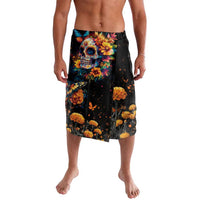 Mexican La Calaca and Marigold Flowers Lavalava Skull Day Of The Dead - Wonder Print Shop