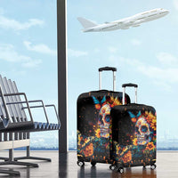 Mexican La Calaca and Marigold Flowers Luggage Cover Skull Day Of The Dead - Wonder Print Shop