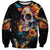 Mexican La Calaca and Marigold Flowers Sweatshirt Skull Day Of The Dead - Wonder Print Shop