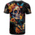 Mexican La Calaca and Marigold Flowers T Shirt Skull Day Of The Dead - Wonder Print Shop
