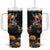 Mexican La Calaca and Marigold Flowers Tumbler With Handle Skull Day Of The Dead - Wonder Print Shop