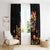 Mexican La Calaca and Marigold Flowers Window Curtain Skull Day Of The Dead - Wonder Print Shop