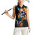 Mexican La Calaca and Marigold Flowers Women Sleeveless Polo Shirt Skull Day Of The Dead - Wonder Print Shop