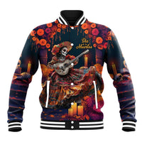 Mexican La Catrina Skeletons Dancing Baseball Jacket Dia de Los Muertos Verion 1 LT9 - Wonder Print Shop