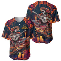 Mexican La Catrina Skeletons Dancing Baseball Jersey Dia de Los Muertos Verion 1 LT9 - Wonder Print Shop