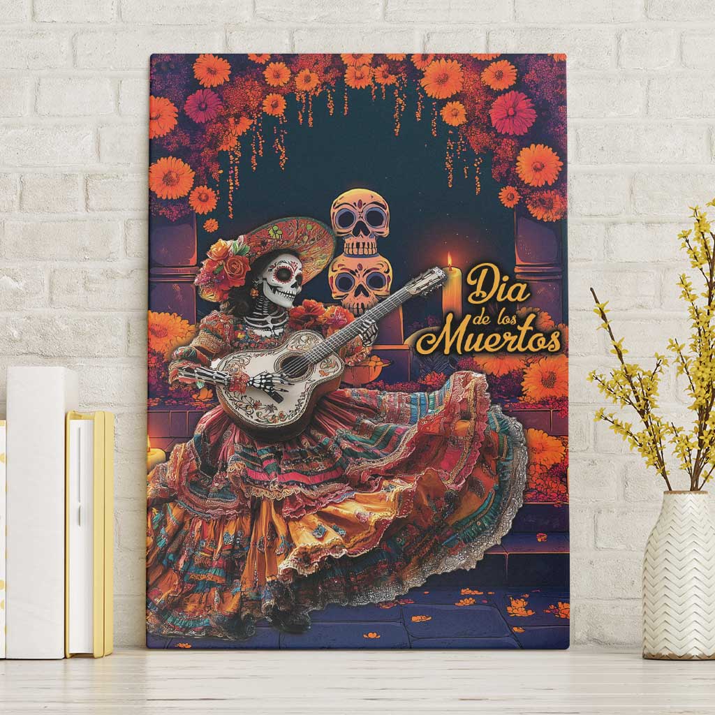 Mexican La Catrina Skeletons Dancing Canvas Wall Art Dia de Los Muertos Verion 1 LT9 - Wonder Print Shop