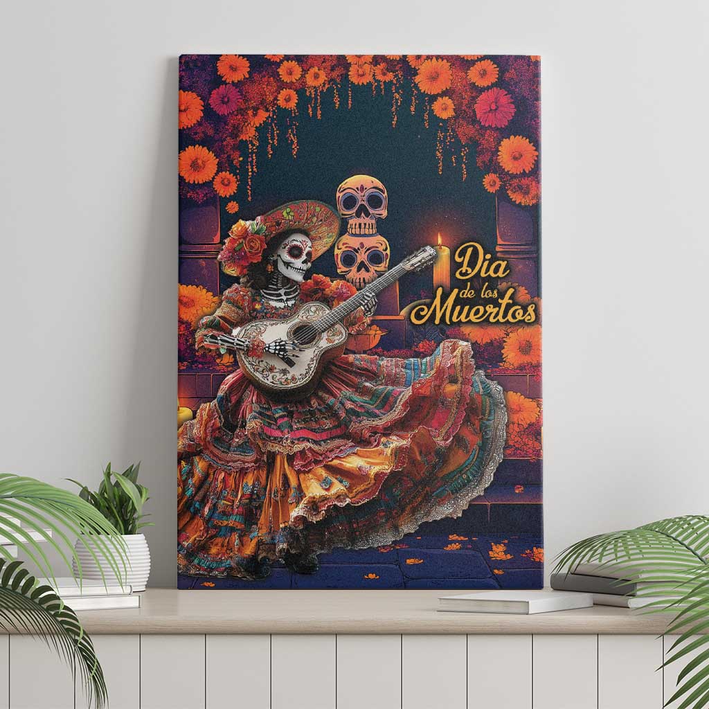Mexican La Catrina Skeletons Dancing Canvas Wall Art Dia de Los Muertos Verion 1 LT9 - Wonder Print Shop