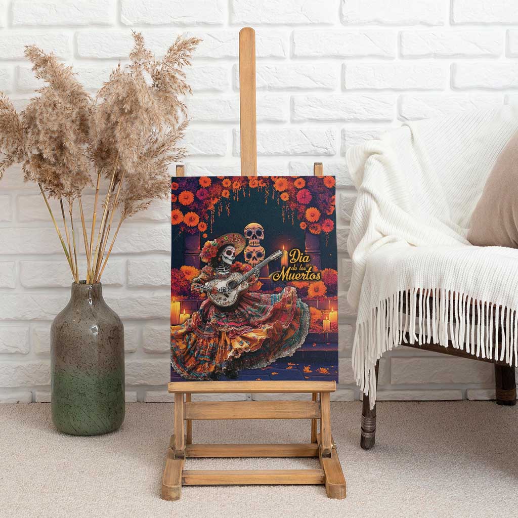 Mexican La Catrina Skeletons Dancing Canvas Wall Art Dia de Los Muertos Verion 1 LT9 - Wonder Print Shop