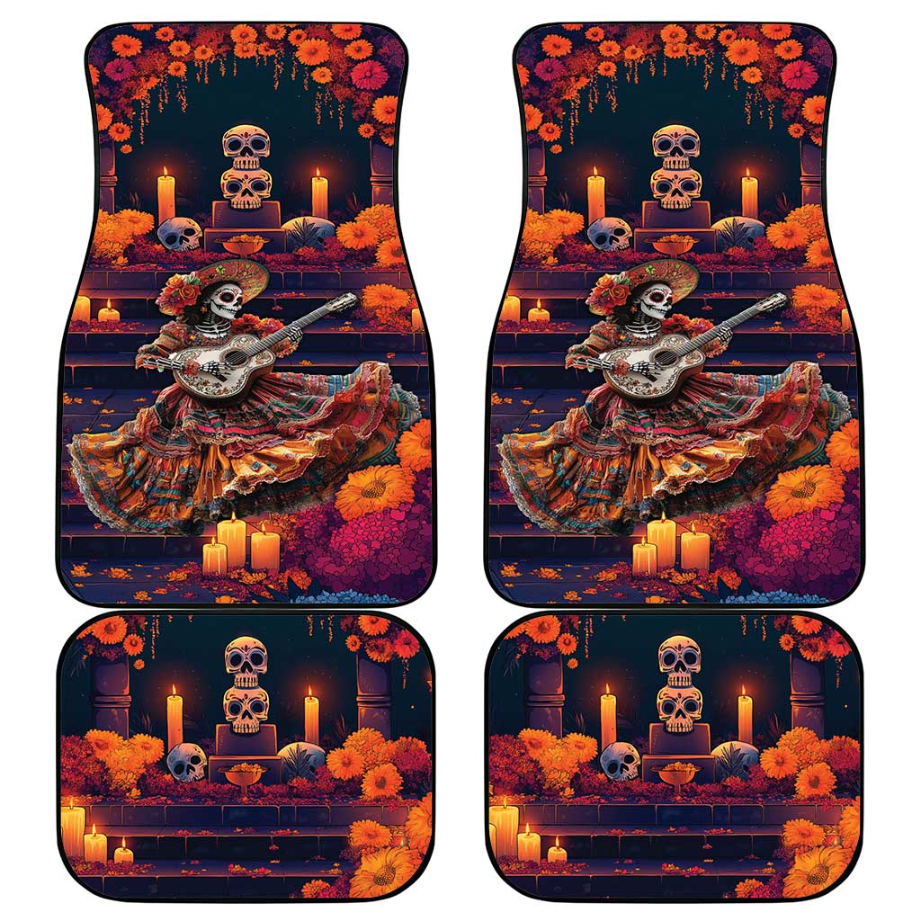Mexican La Catrina Skeletons Dancing Car Mats Dia de Los Muertos Verion 1 LT9 - Wonder Print Shop