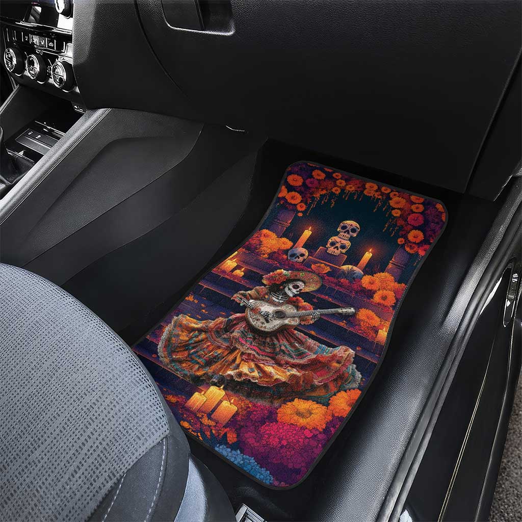 Mexican La Catrina Skeletons Dancing Car Mats Dia de Los Muertos Verion 1 LT9 - Wonder Print Shop