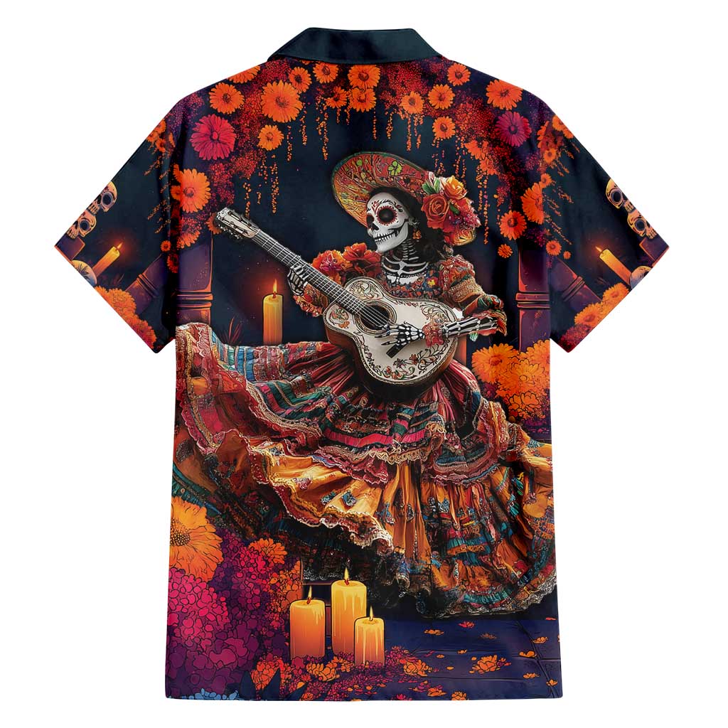 Mexican La Catrina Skeletons Dancing Family Matching Puletasi and Hawaiian Shirt Dia de Los Muertos Verion 1 - Wonder Print Shop