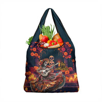 Mexican La Catrina Skeletons Dancing Grocery Bag Dia de Los Muertos Verion 1