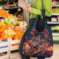 Mexican La Catrina Skeletons Dancing Grocery Bag Dia de Los Muertos Verion 1