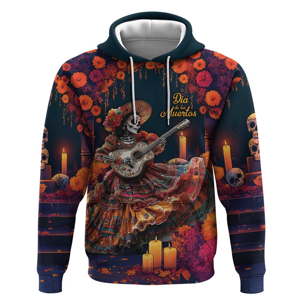 Mexican La Catrina Skeletons Dancing Hoodie Dia de Los Muertos Verion 1 - Wonder Print Shop