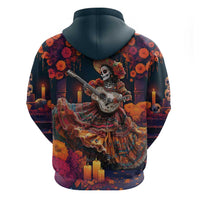 Mexican La Catrina Skeletons Dancing Hoodie Dia de Los Muertos Verion 1 - Wonder Print Shop