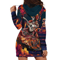 Mexican La Catrina Skeletons Dancing Hoodie Dress Dia de Los Muertos Verion 1 - Wonder Print Shop