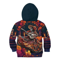 Mexican La Catrina Skeletons Dancing Kid Hoodie Dia de Los Muertos Verion 1 - Wonder Print Shop
