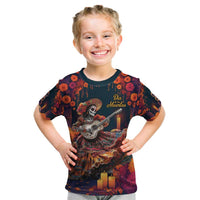 Mexican La Catrina Skeletons Dancing Kid T Shirt Dia de Los Muertos Verion 1 - Wonder Print Shop