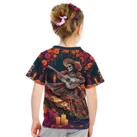 Mexican La Catrina Skeletons Dancing Kid T Shirt Dia de Los Muertos Verion 1 - Wonder Print Shop