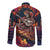 Mexican La Catrina Skeletons Dancing Long Sleeve Button Shirt Dia de Los Muertos Verion 1 - Wonder Print Shop