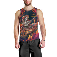 Mexican La Catrina Skeletons Dancing Men Tank Top Dia de Los Muertos Verion 1 - Wonder Print Shop