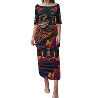 Mexican La Catrina Skeletons Dancing Puletasi Dia de Los Muertos Verion 1 - Wonder Print Shop