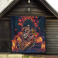 Mexican La Catrina Skeletons Dancing Quilt Dia de Los Muertos Verion 1 - Wonder Print Shop