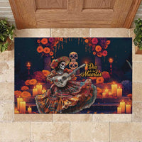 Mexican La Catrina Skeletons Dancing Rubber Doormat Dia de Los Muertos Verion 1 - Wonder Print Shop