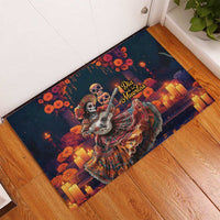 Mexican La Catrina Skeletons Dancing Rubber Doormat Dia de Los Muertos Verion 1 - Wonder Print Shop