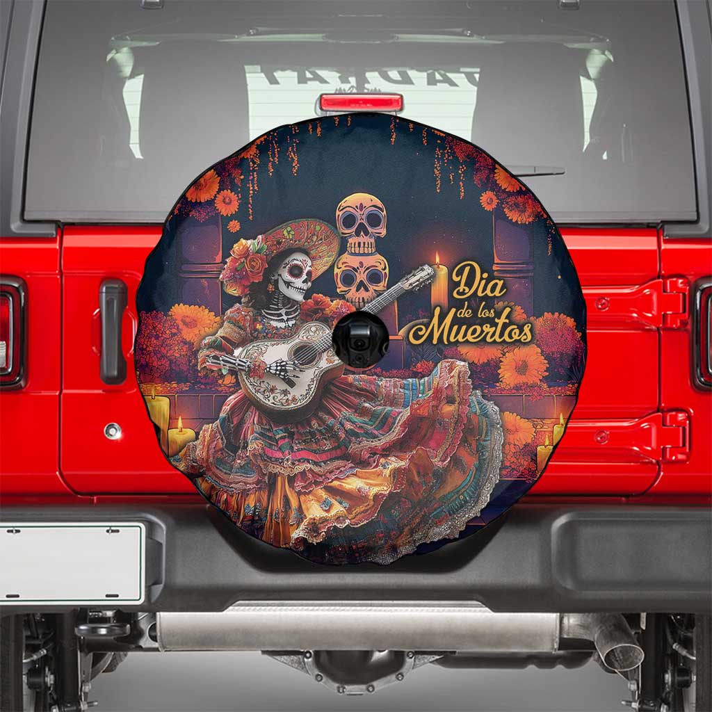 Mexican La Catrina Skeletons Dancing Spare Tire Cover Dia de Los Muertos Verion 1 - Wonder Print Shop
