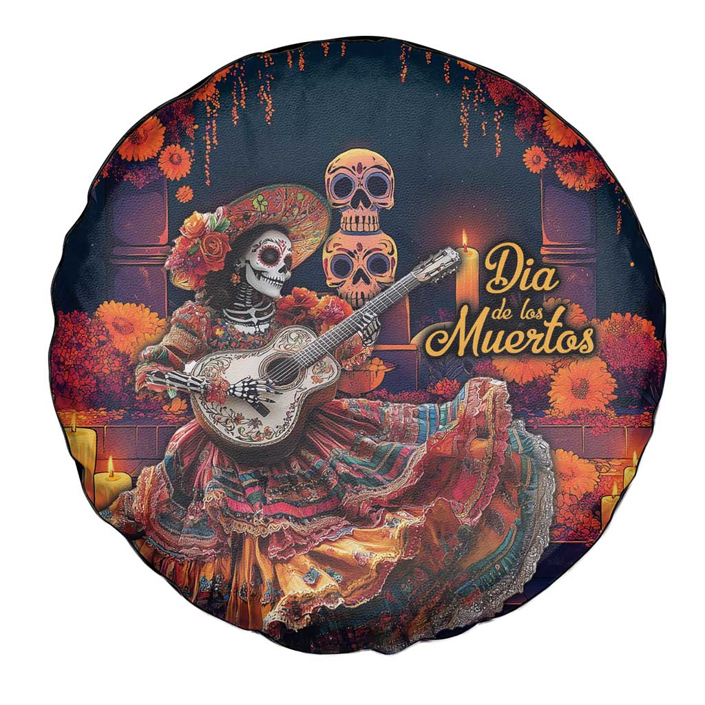 Mexican La Catrina Skeletons Dancing Spare Tire Cover Dia de Los Muertos Verion 1 - Wonder Print Shop