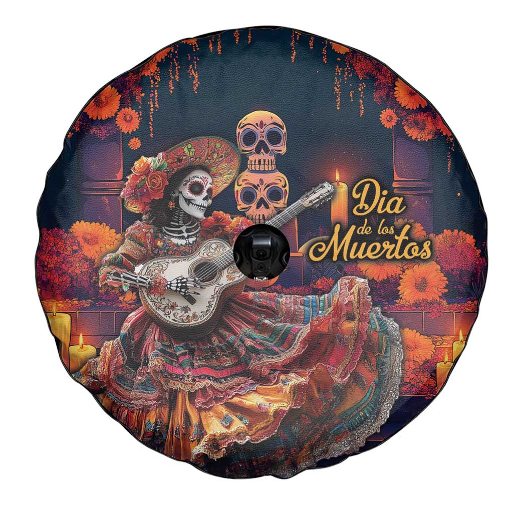 Mexican La Catrina Skeletons Dancing Spare Tire Cover Dia de Los Muertos Verion 1 - Wonder Print Shop