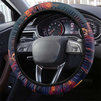 Mexican La Catrina Skeletons Dancing Steering Wheel Cover Dia de Los Muertos Verion 1 - Wonder Print Shop