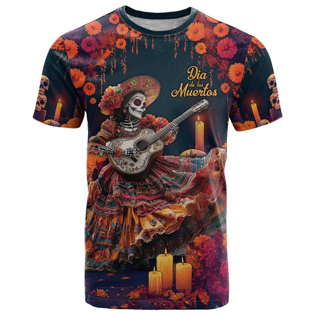 Mexican La Catrina Skeletons Dancing T Shirt Dia de Los Muertos Verion 1 - Wonder Print Shop