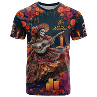 Mexican La Catrina Skeletons Dancing T Shirt Dia de Los Muertos Verion 1 - Wonder Print Shop